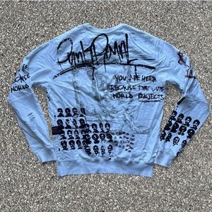 PUNK ROYAL Distressed 'World Reject' crew neck sweatshirt / Y2K Alt Grunge